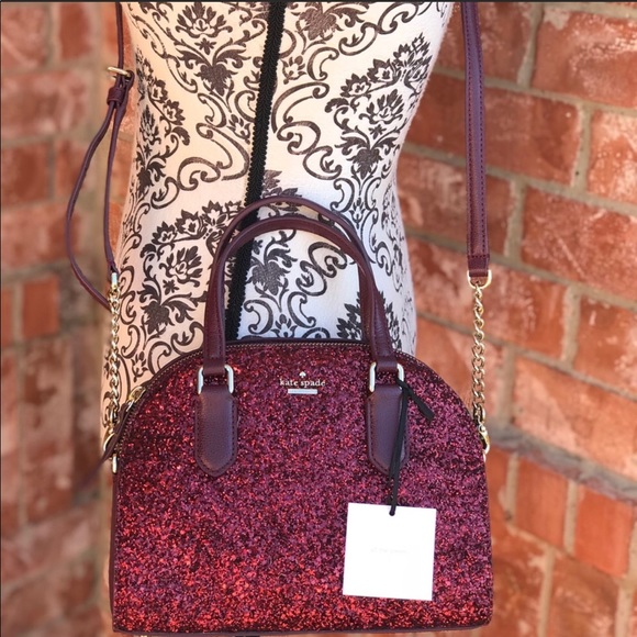 Kate Spade mini Riley glitter satchel bag+ wallet - Picture 7 of 8